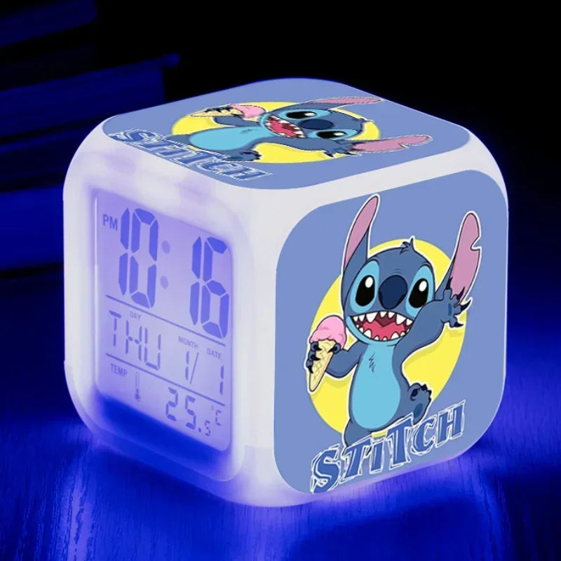 Réveil Lilo Stitch Numérique LED Enfants Coloré