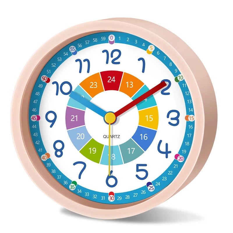 Réveil enfant silencieux éducatif dessin animé chevet.