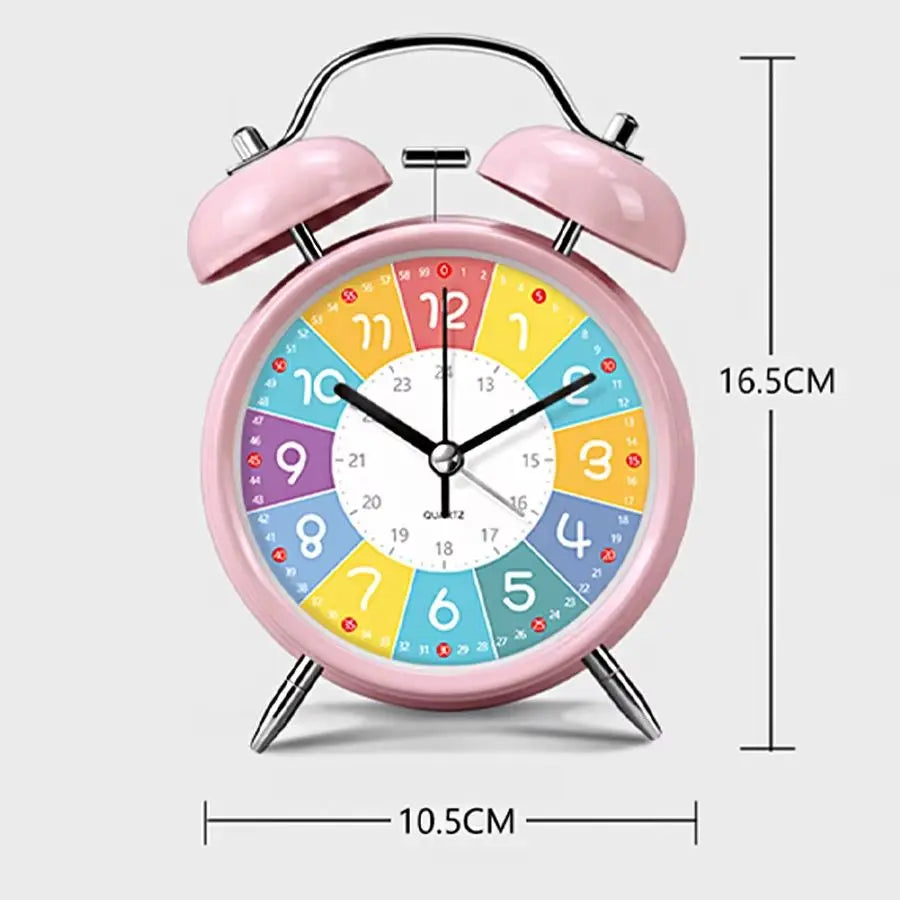 Réveil enfant animal double cloche sonnerie forte veilleuse