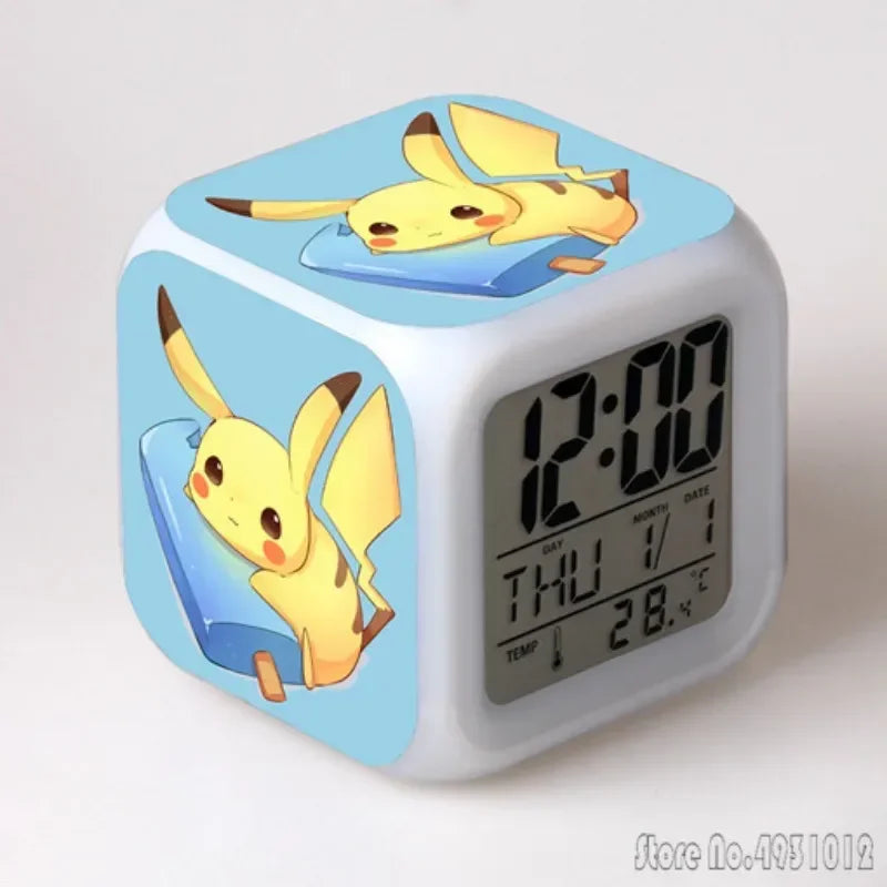 Réveil Pokémon Pikachu LED Cube Multicolore
