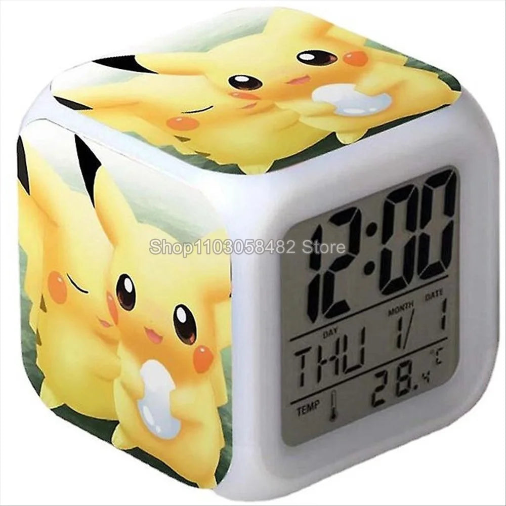 Réveil Pokémon Pikachu Digital Veilleuse LED Enfant