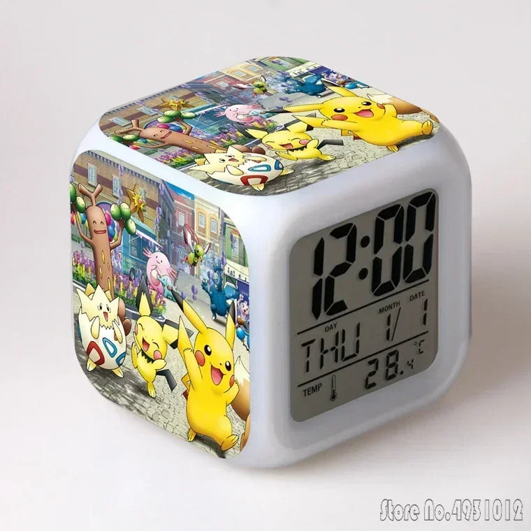 Réveil Pokémon LED Cube Multicolore Étudiant