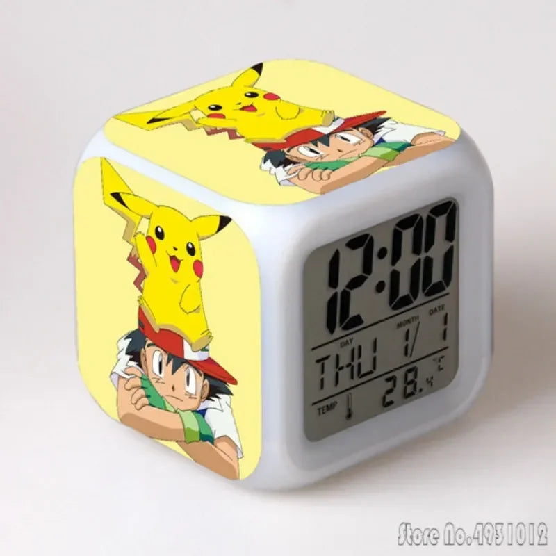 Réveil Bandai Pokémon Pikachu LED Cube Veilleuse