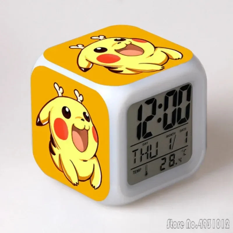 Réveil Pokémon Pikachu LED Cube Multicolore Enfants