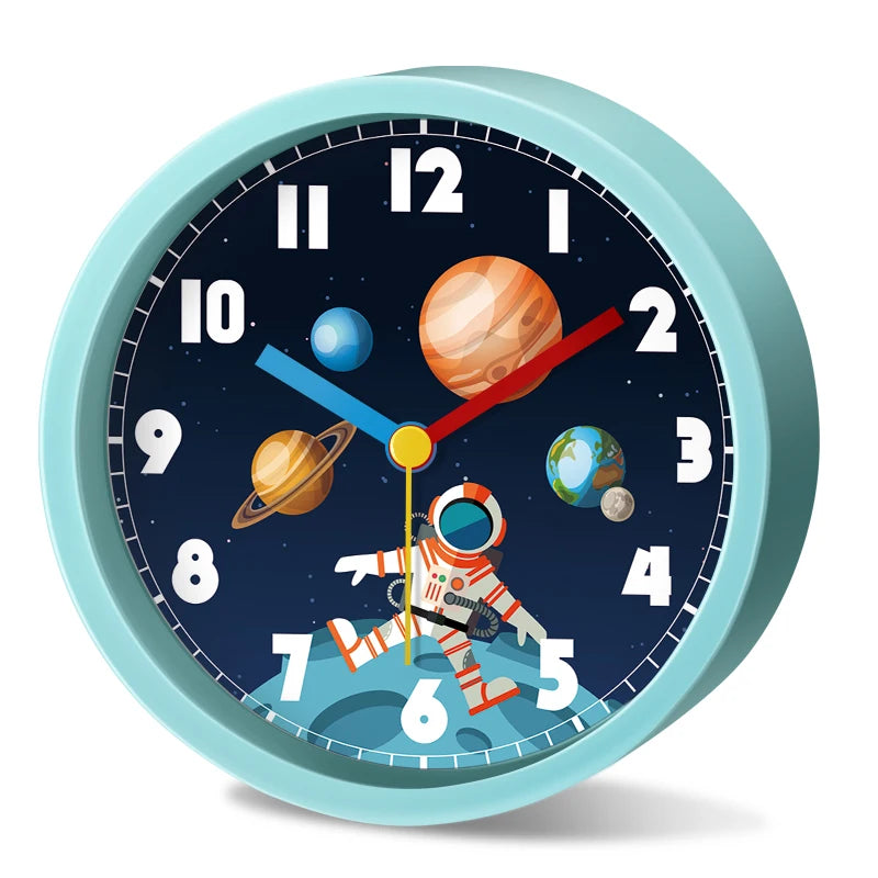 Réveil enfant astronaute planète silencieux analogique