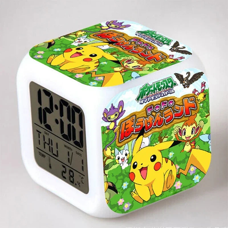 Réveil Pokémon Pikachu LED Multicolore Veilleuse