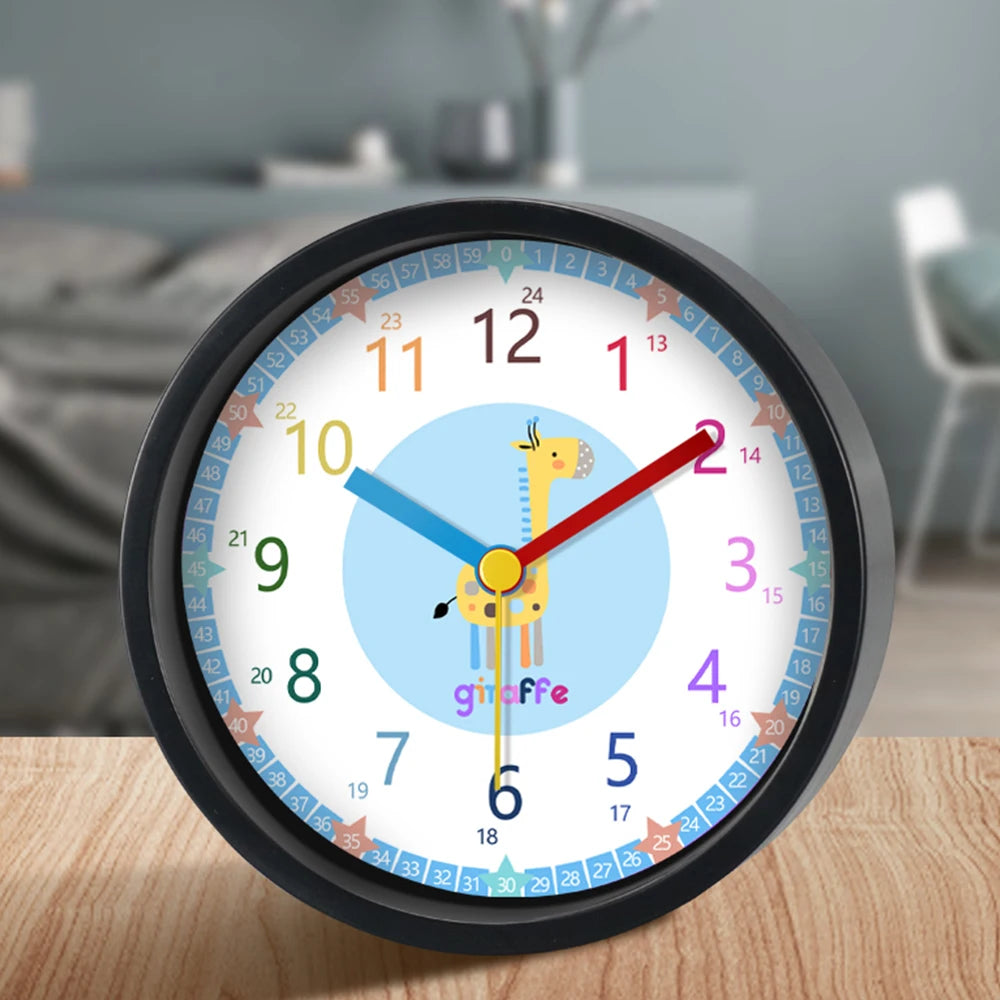 Réveil enfant animaux mignons coloré quartz pour chambre.