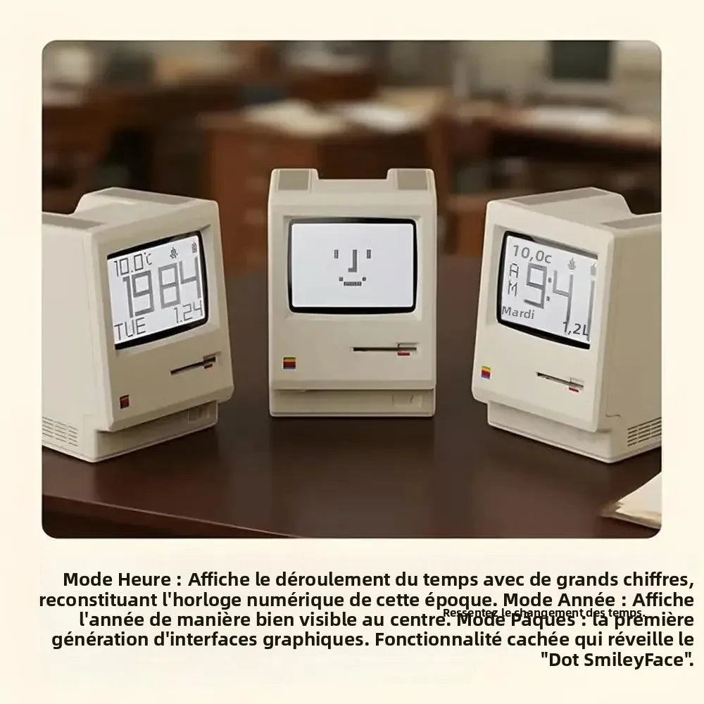 Réveil Rétro Pixel LED Multifonction Bureau Geek