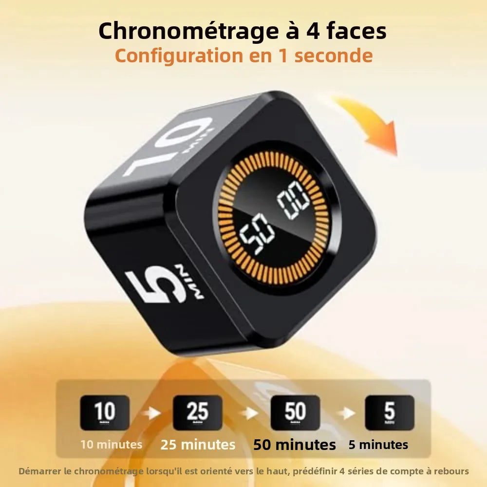 Réveil Minuteur Pomodoro Silencieux Visuel TDAH Flip