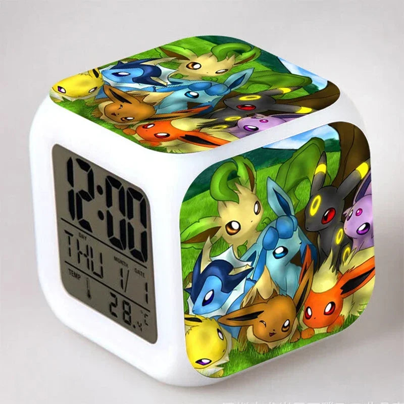 Réveil Pokémon Pikachu LED Veilleuse 7 Couleurs.