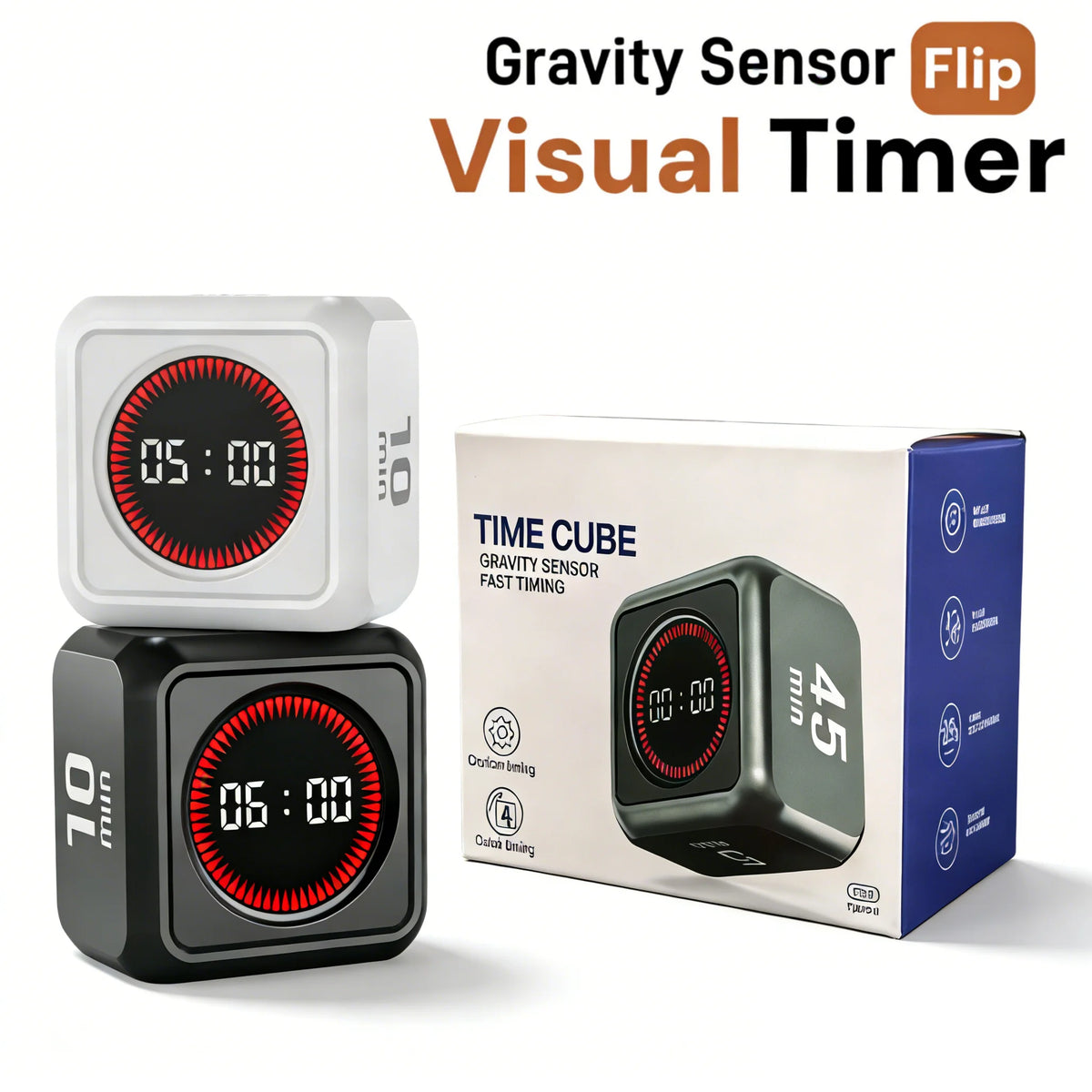 Réveil Minuteur Flip Pomodoro Silencieux Visuel Étude