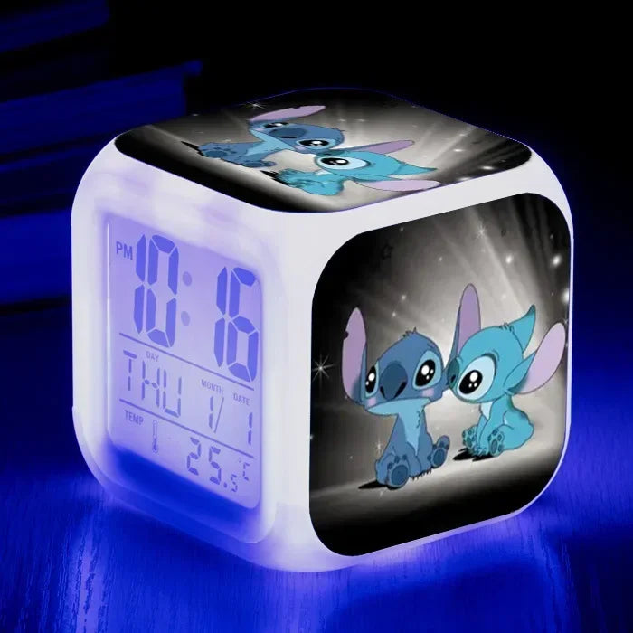 Réveil Lilo & Stitch LED Lumineux Enfants Disney
