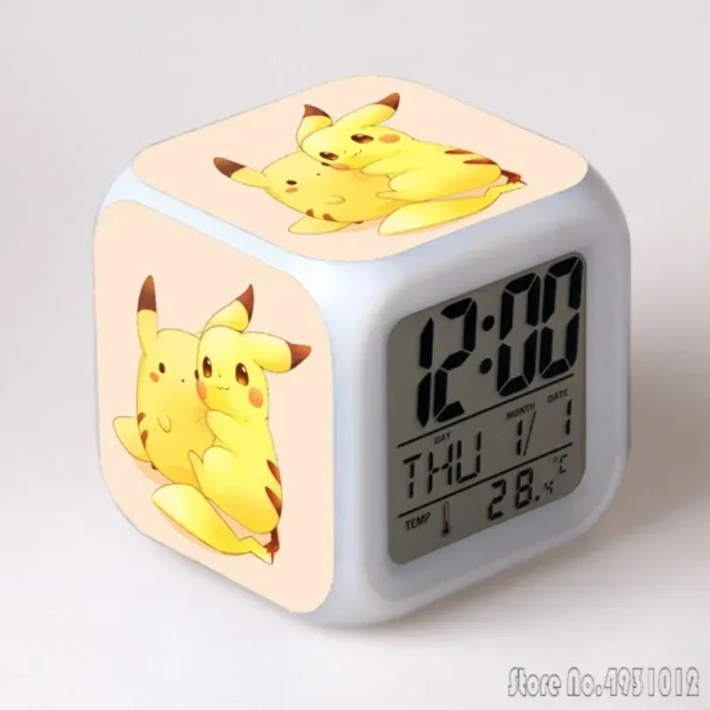 Réveil Pokémon Pikachu LED Cube Multicolore Enfants