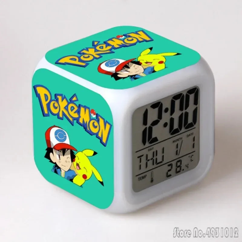 Réveil Bandai Pokémon Pikachu Cube LED Multicolore