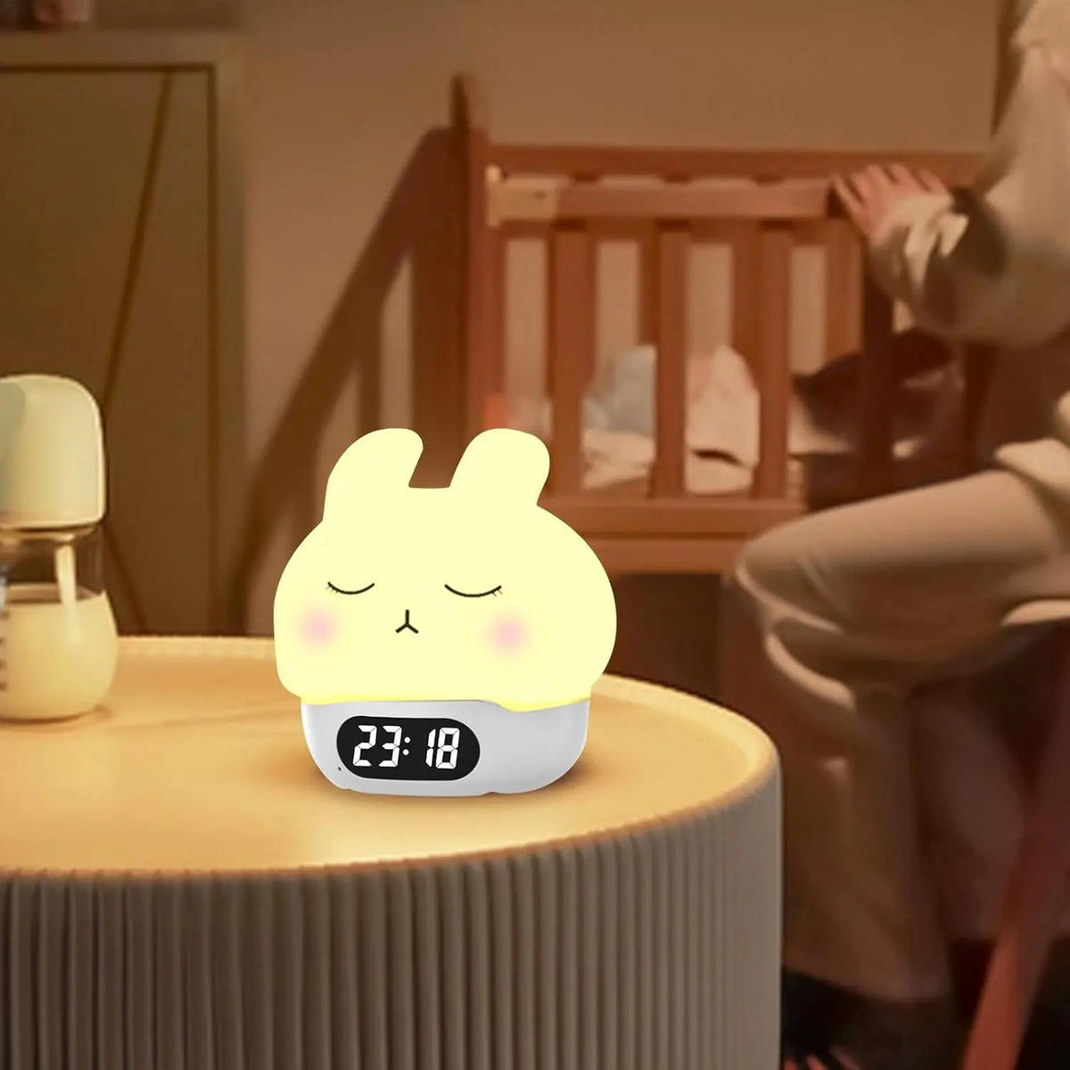 Réveil Lapin Veilleuse Digital Couleurs Changeantes LED