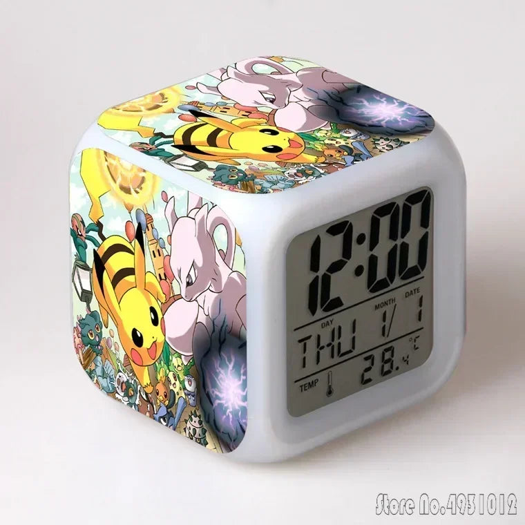 Réveil Pokémon LED Cube Multicolore Enfant