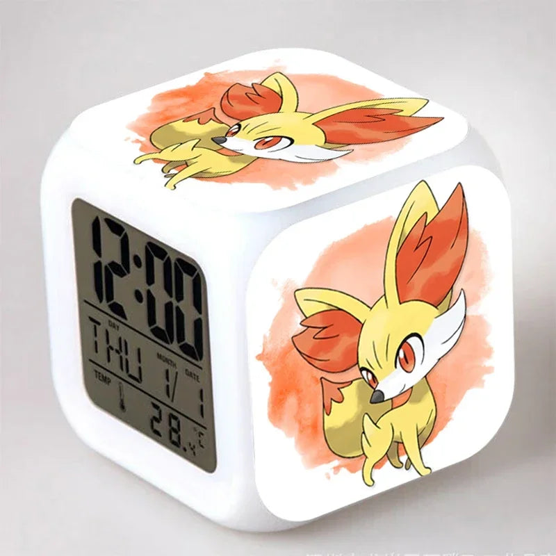 Réveil Pikachu Kawaii LED 7 Couleurs Lumineux