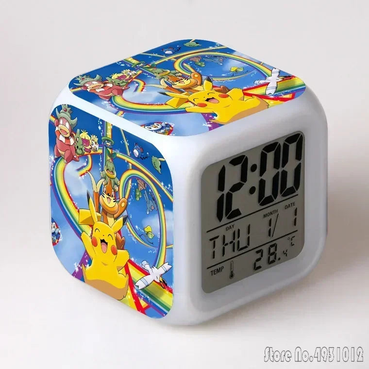 Réveil Pokémon Cube LED Multicolore Enfant