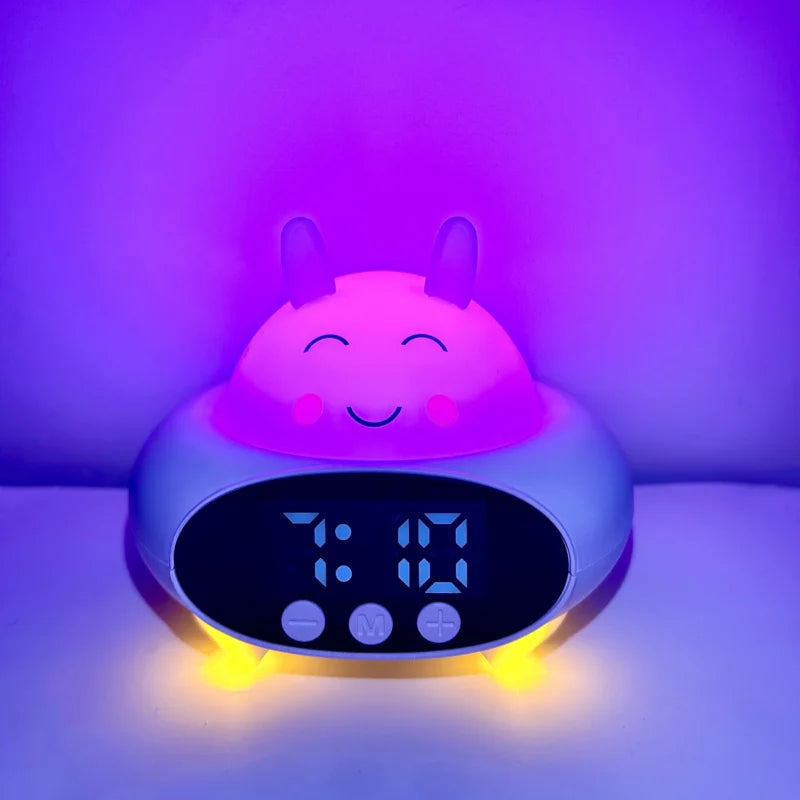 Réveil Lapin Veilleuse Bluetooth Haut-parleur Enfants Adultes