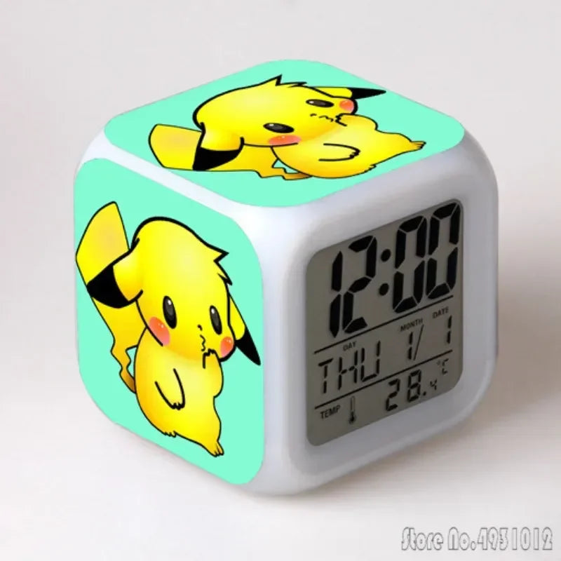 Réveil Pokémon Pikachu LED Cube Multicolore Enfants