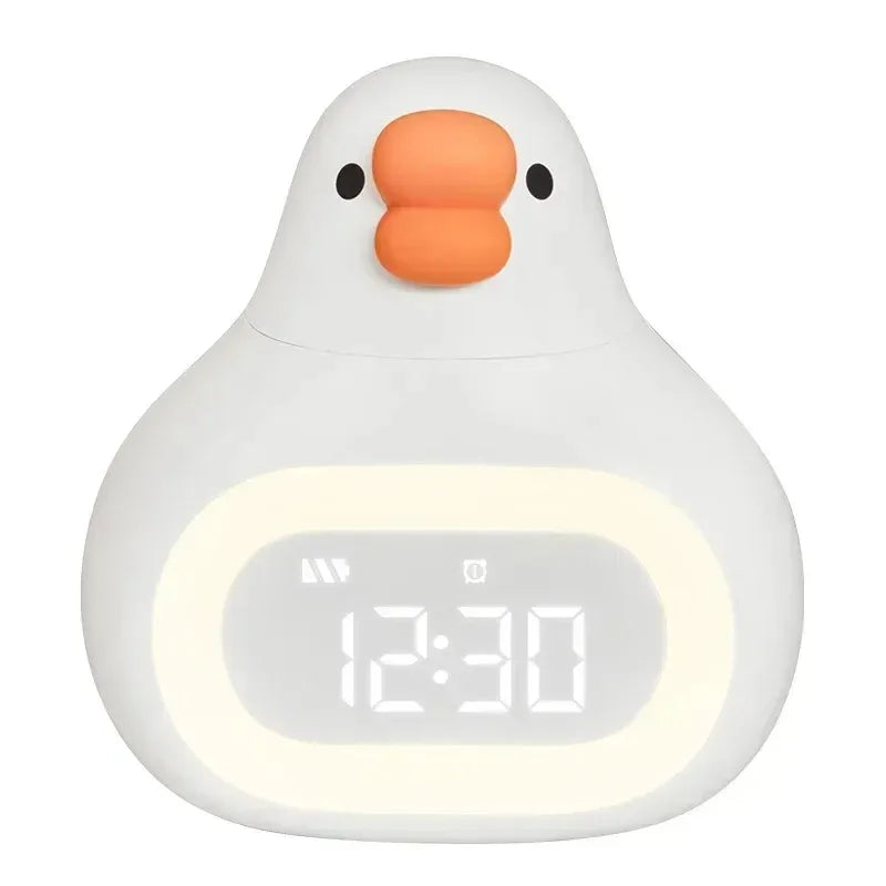 Réveil numérique oie veilleuse enfant rechargeable snooze.