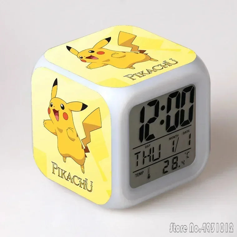 Réveil Pokémon LED Cube Changement Couleur Enfant