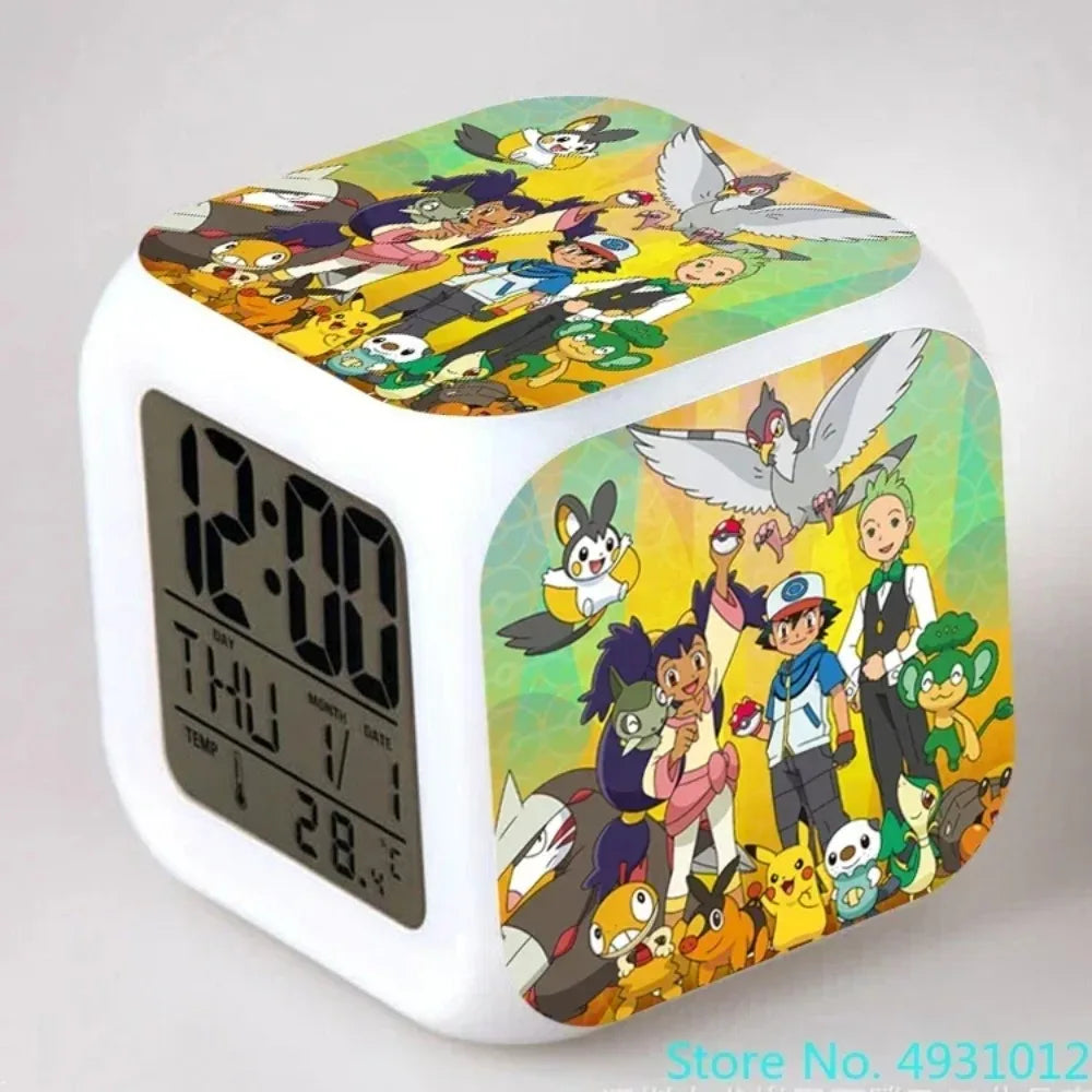 Réveil Pokémon Pikachu LED Couleur Changeante Enfant