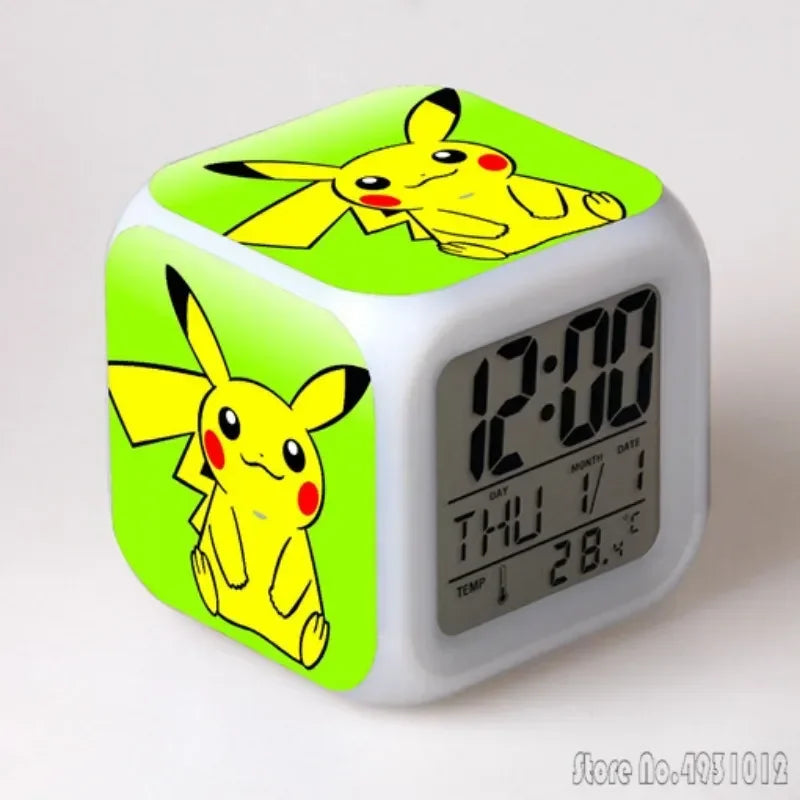 Réveil Pokémon Pikachu LED Cube Multicolore Enfants