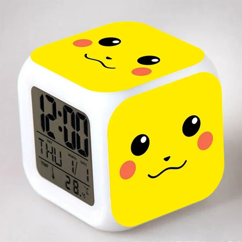 Réveil Pokémon Pikachu LED Veilleuse 7 Couleurs Enfant