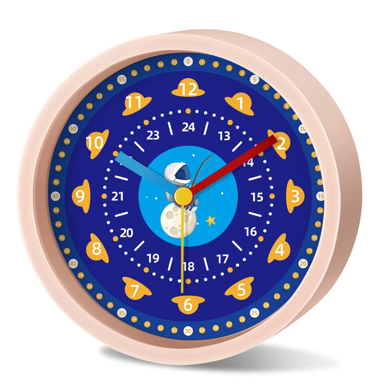 Réveil enfant analogique coloré avec lumière rétro