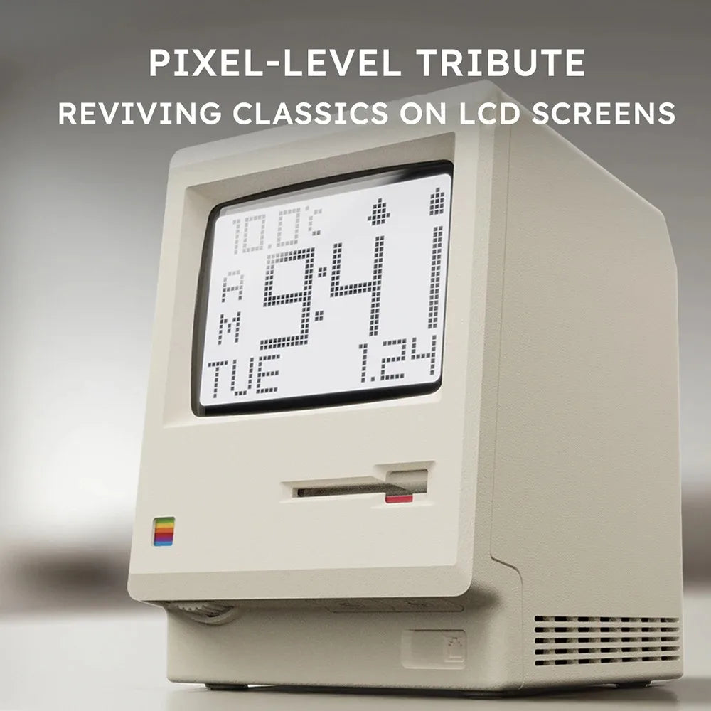 Réveil Maclock Rétro Numérique Radio Calendrier Bureau