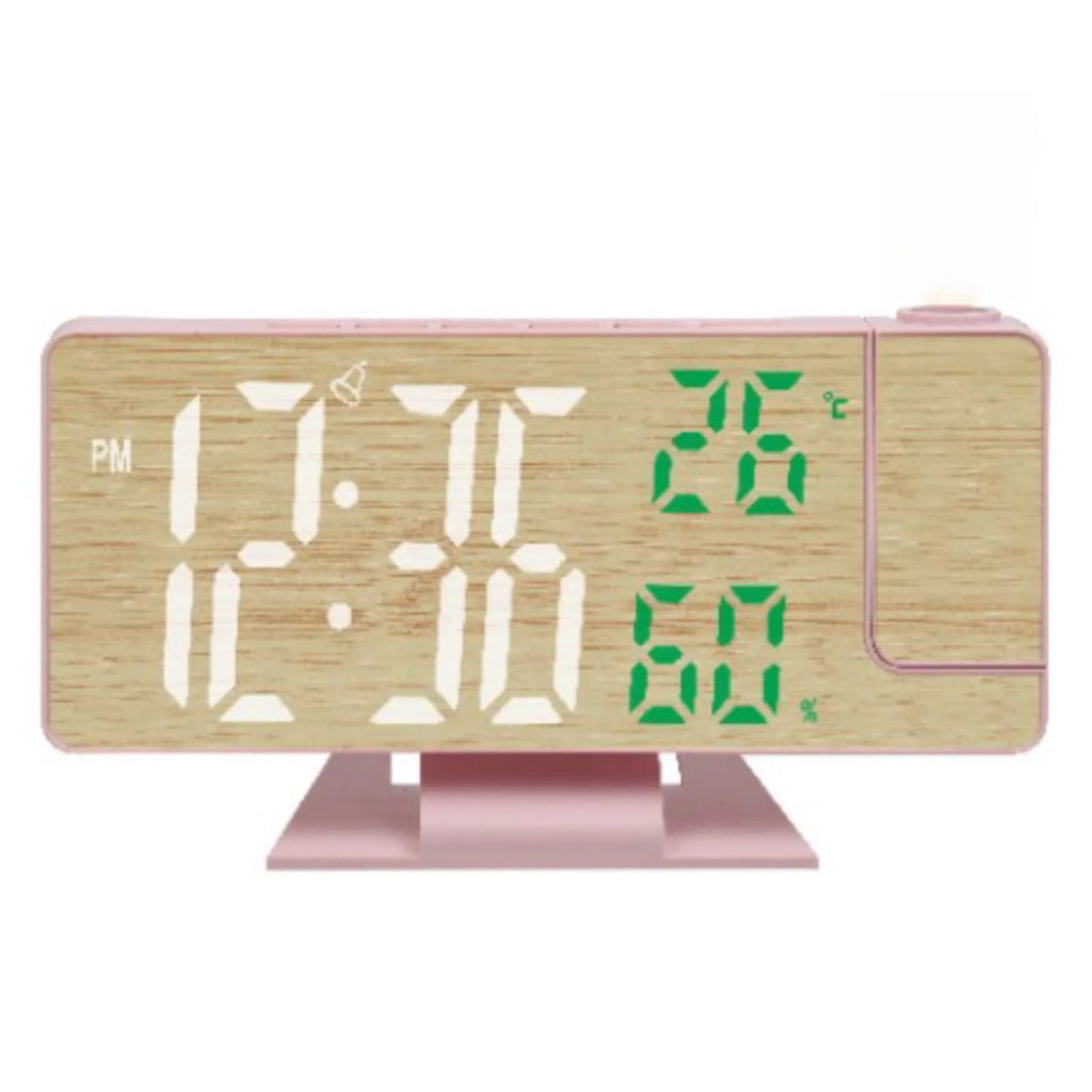 Réveil projection LED tactile grand écran multifonction.