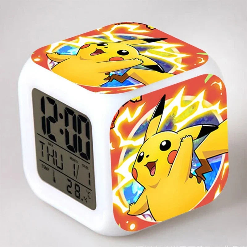 Réveil Pokemon Pikachu LED Multicolore Enfant
