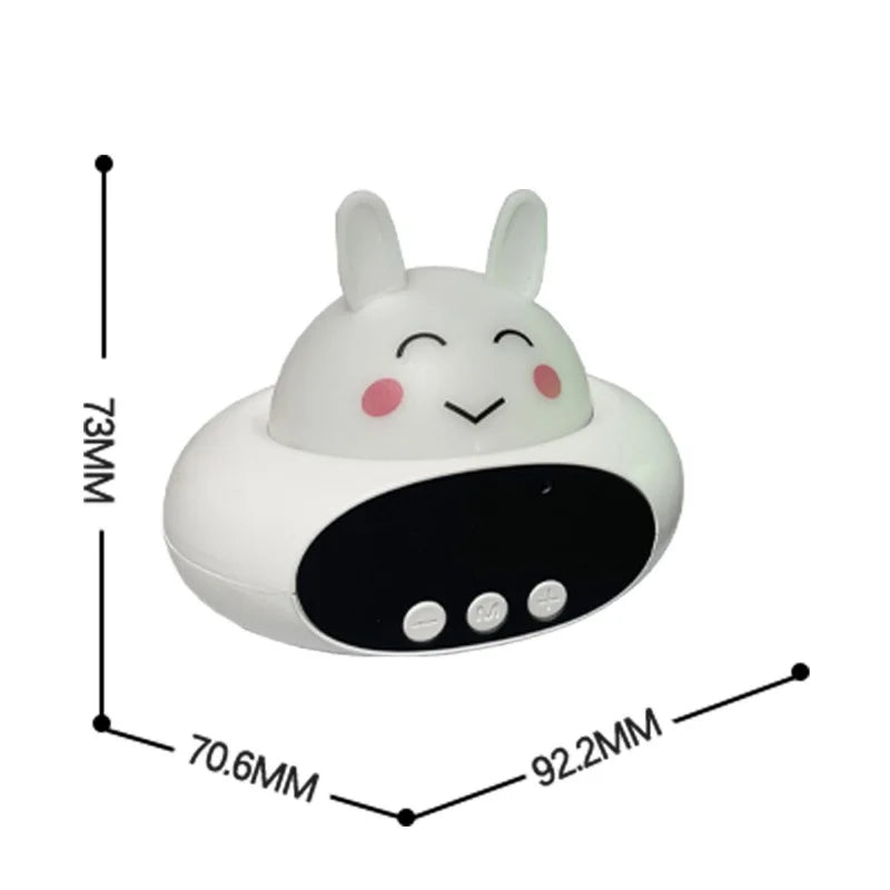 Réveil Lapin Veilleuse Bluetooth Haut-parleur Enfants Adultes