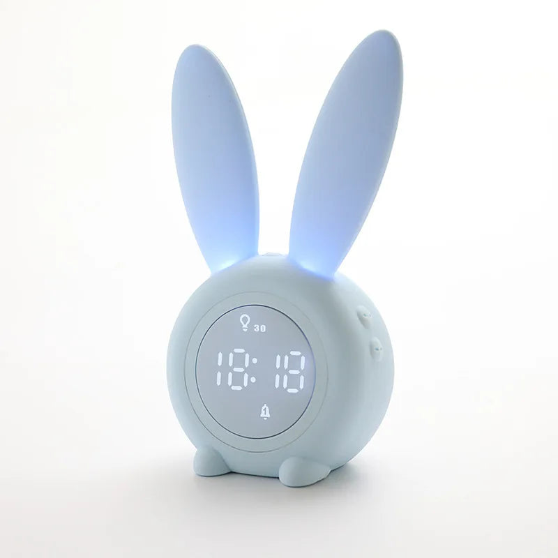 Réveil Lapin LED Veilleuse Enfant Entraîneur Sommeil