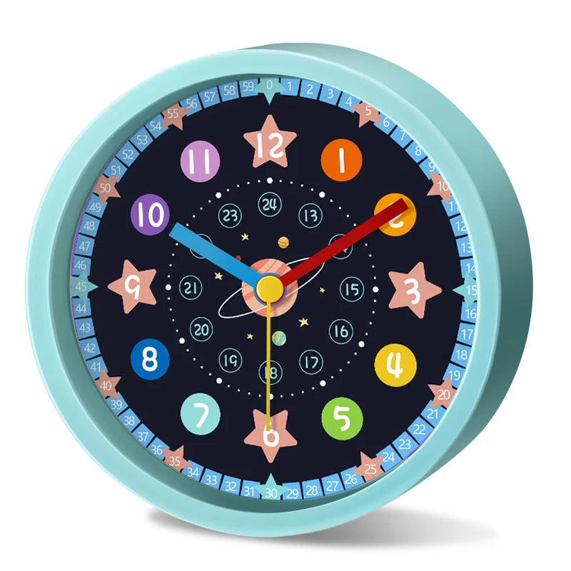 Réveil enfant silencieux éducatif dessin animé chevet.