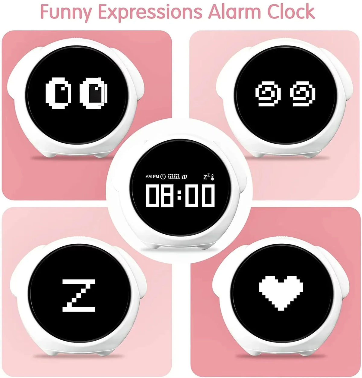 Réveil Enfant LED Mignon Digital Répétition Température