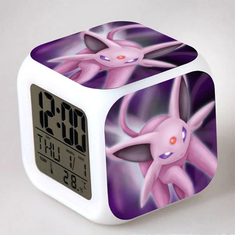 Réveil Pokémon Pikachu LED 7 Couleurs Enfant