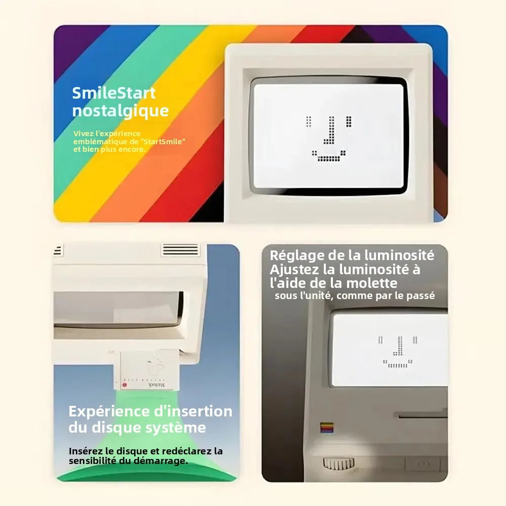 Réveil Rétro Pixel LED Multifonction Bureau Geek