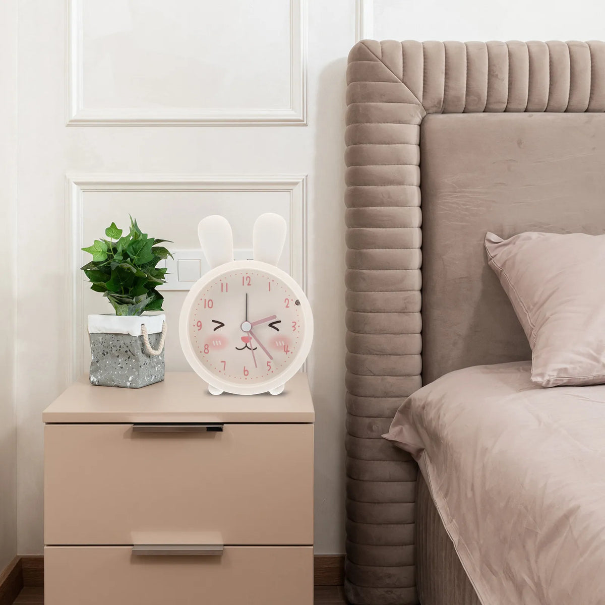 Réveil Lapin Cartoon Silencieux Chambre Chevet Bureau.