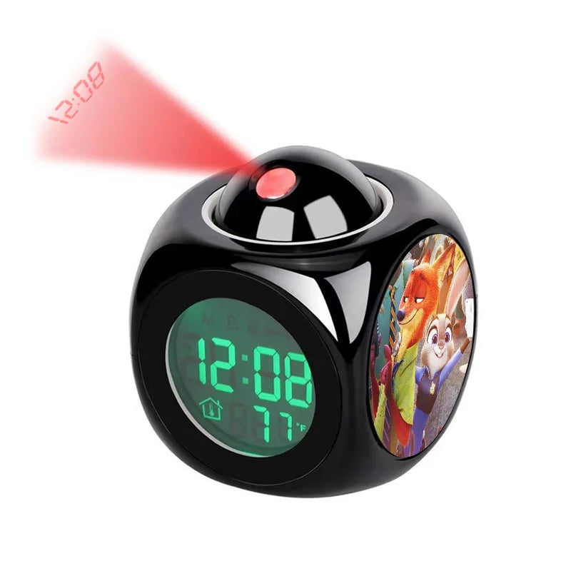 Réveil Zootopia Nick Judy Hopps projecteur PVC