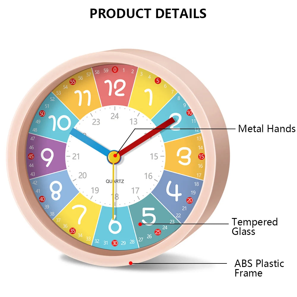 Réveil enfant silencieux éducatif dessin animé chevet.