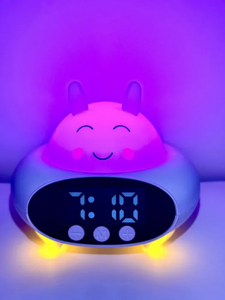 Réveil Lapin Veilleuse Bluetooth Haut-parleur Enfants Adultes