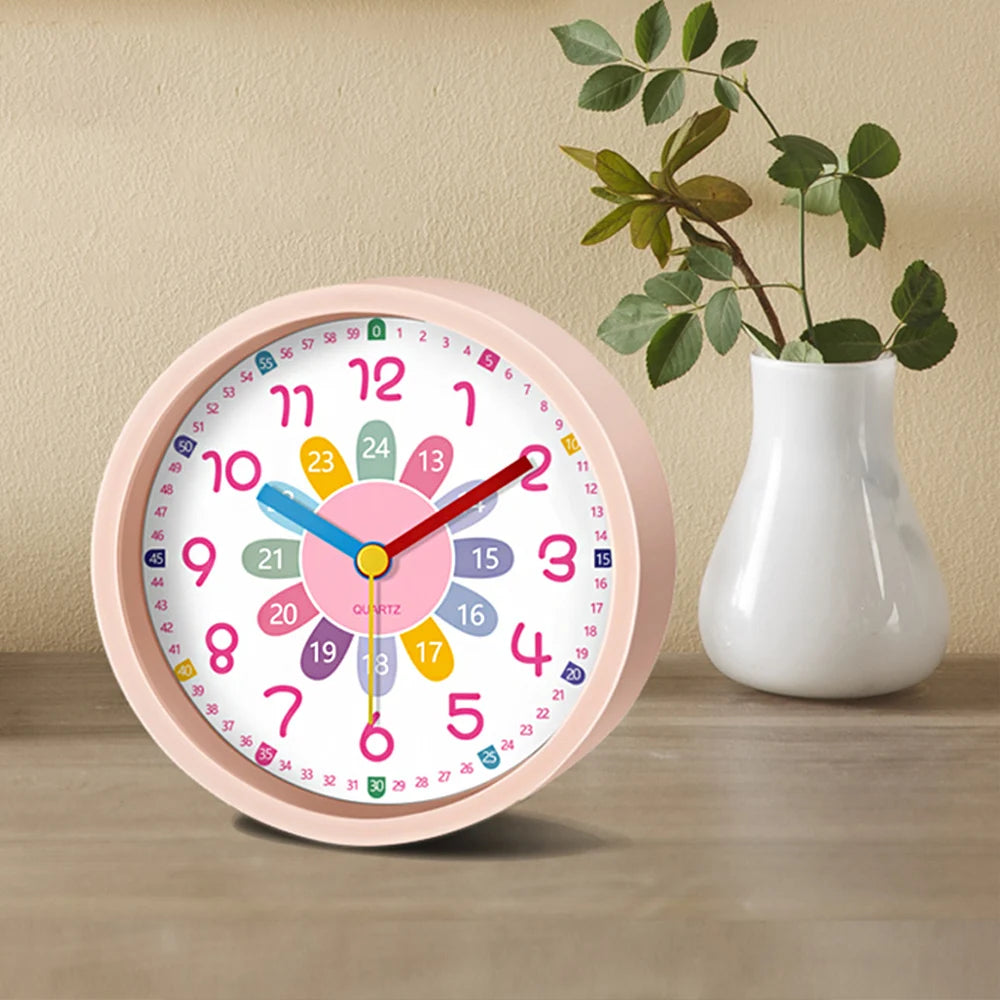 Réveil enfant silencieux éducatif dessin animé chevet.