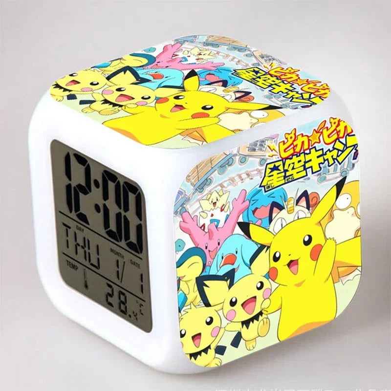 Réveil Bandai Pokémon Pikachu LED 7 Couleurs